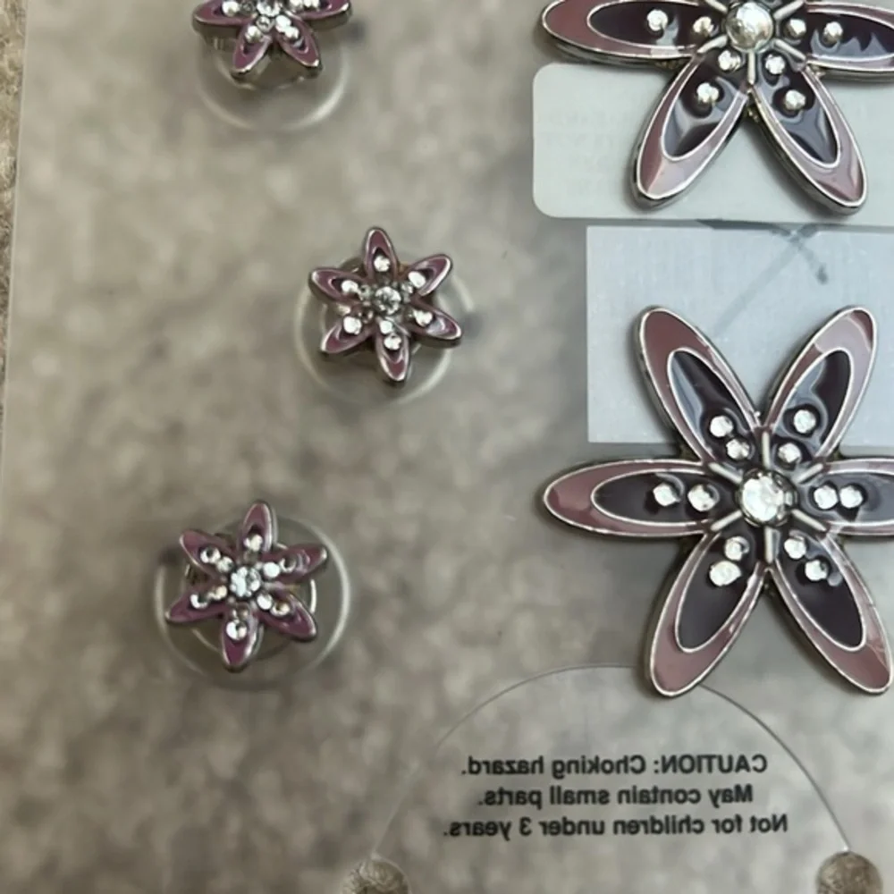 NWT‎ Disney Parks Flower Hair Accessories Barrettes & Bobby Pins Set New